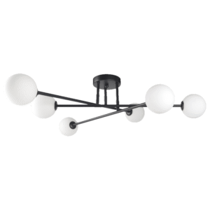 Le titre du produit traduit en français est: "Lustre DORADO 6C 6xG9 - noir