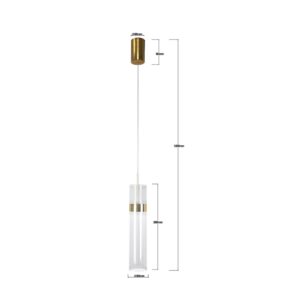 Lustre suspendu AMBIENTE 6W LED CCT 3000K/4000K/6000K - doré