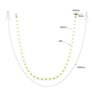 Lustre suspendu DORADO ROPE 4m LED CCT 3000/4000/6000 - doré