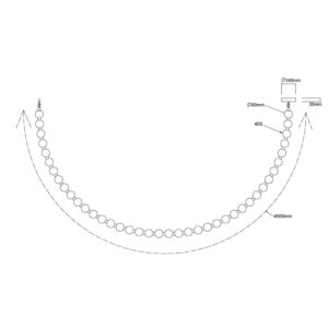 Lustre suspendu DORADO ROPE 4m LED CCT 3000/4000/6000 - doré