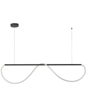Lustre suspendu MELECA M avec serpent LED 36W CCT 3000/4000/6000K - noir