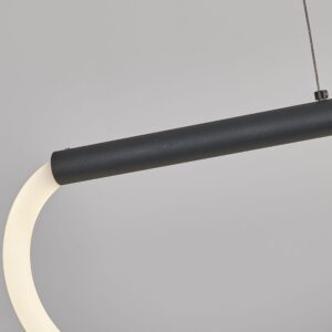 Lustre suspendu MELECA M avec serpent LED 36W CCT 3000/4000/6000K - noir