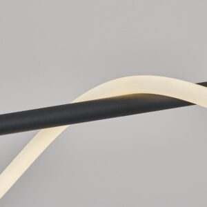 Lustre suspendu MELECA M avec serpent LED 36W CCT 3000/4000/6000K - noir