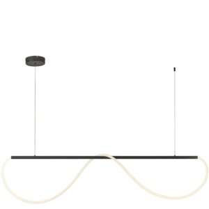Lustre suspendu MELECA M avec serpent LED 36W CCT 3000/4000/6000K - noir