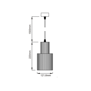 Lustre suspendu TOKIO TUBA Grande E27 - blanc