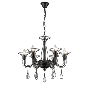 Lustre TARRAGONA W-6 6xE14 - noir
