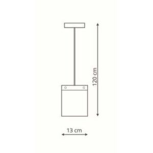 Plafonnier suspendu CANTOS 1 LED 6W 4000K - chrome