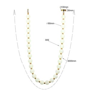 Suspension lumineuse DORADO ROPE 3m LED CCT 3000/4000/6000 - doré