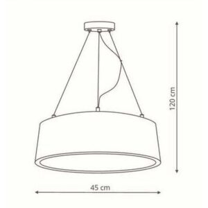 Suspension lumineuse LED MALAGA 24W 3000K - blanc
