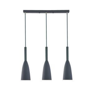Suspension lumineuse SOLIN barre 3xE27 gris
