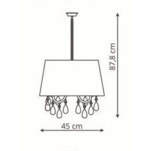 Suspension Mona 5 E14 - argentée