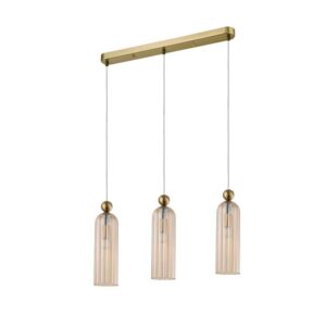 Suspension PIEGA 3 3xE14 - doré/ambré