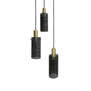 Suspension TIRANA 3xE27 - noir/doré
