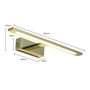 Applique ISLA LED moyenne 12W CCT 3000/4000/6000K IP44 - dorée