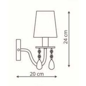 Applique Mona E14 - argentée