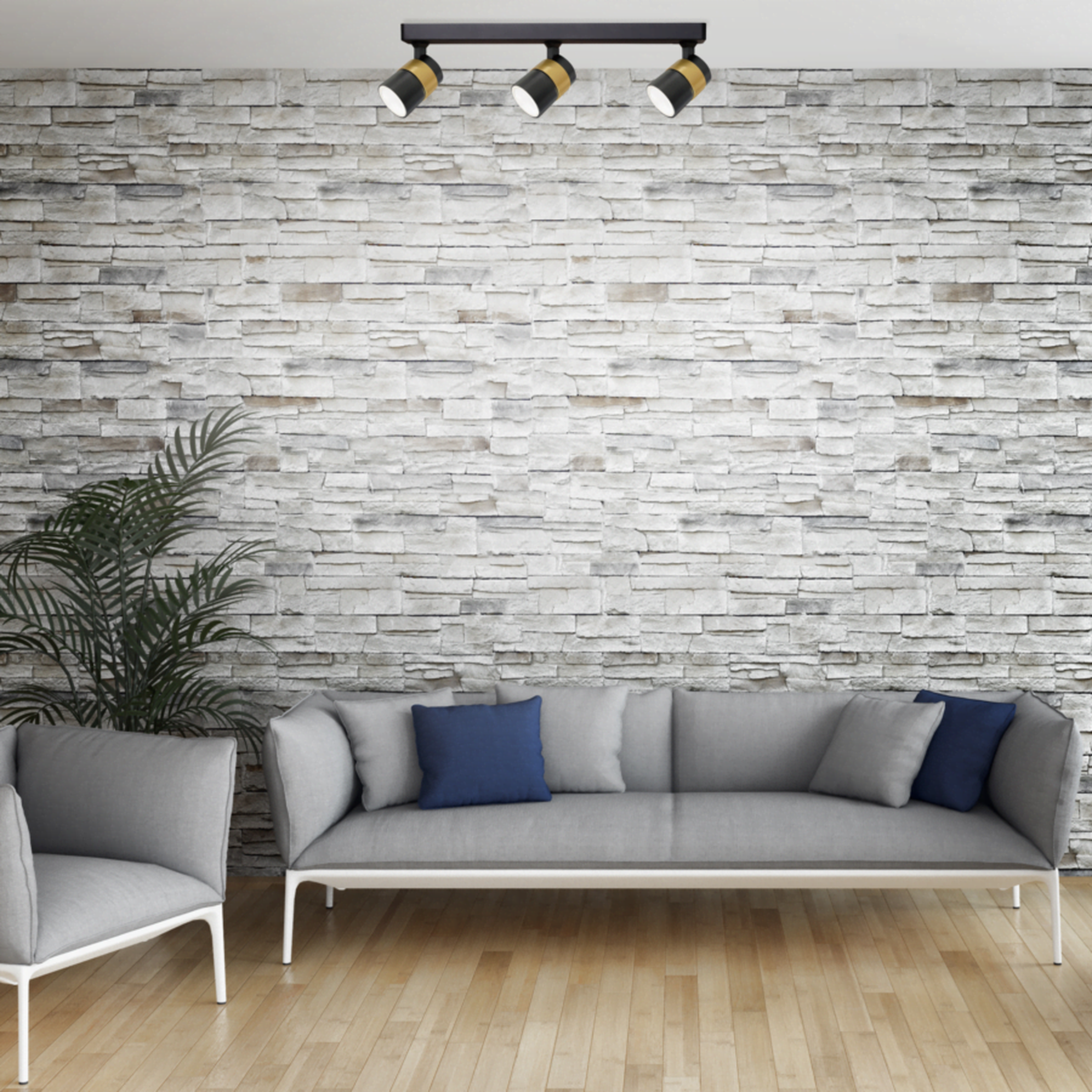 Applique murale ANILLO 3 3xGU10 - noir/doré Applique murale ANILLO 3 3xGU10 - noir/doré