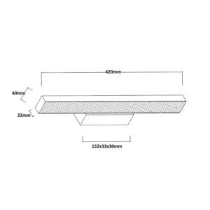 Applique murale de salle de bain AQUA S LED 12W CCT IP44 - noir