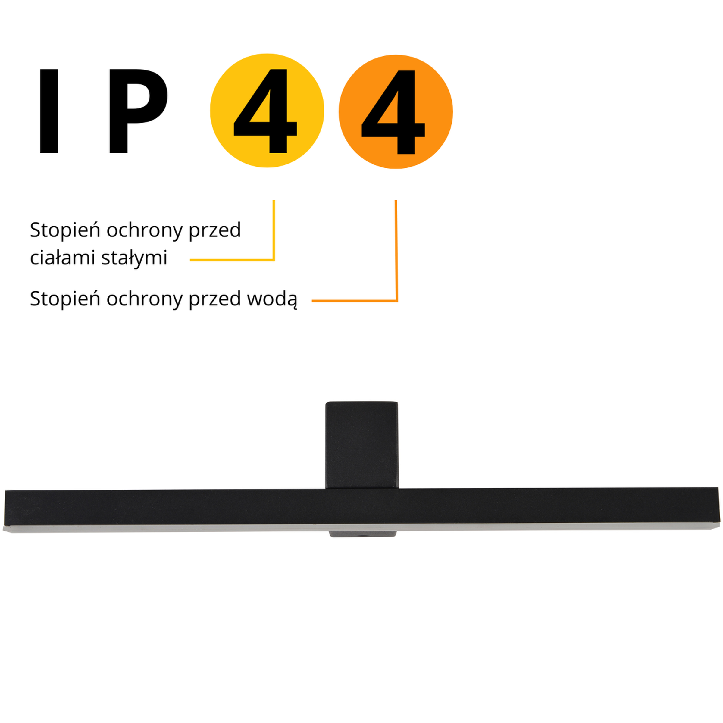 Applique murale de salle de bain NEVADA M LED 12W 4000K IP44 - noir Applique murale de salle de bain NEVADA M LED 12W 4000K IP44 - noir