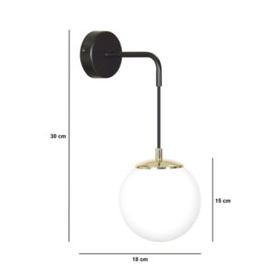 Applique Murale Design OGNIS K1 Noir - Élégance et Qualité Polonaise