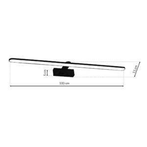 Applique murale LED SPLASH NOIRE 100 cm 21W