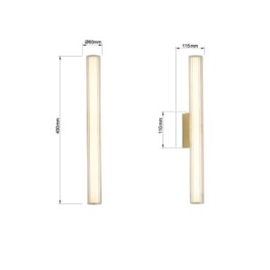 Applique murale LINEA LED 8W 45cm CCT 3000K/4000K/6000K IP44 - doré