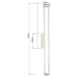 Applique murale LINEA LED 8W 61cm CCT 3000K/4000K/6000K IP44 - blanc