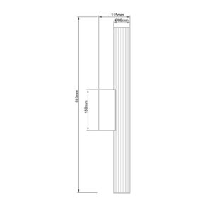 Applique murale LINEA LED 8W 61cm CCT 3000K/4000K/6000K IP44 - doré