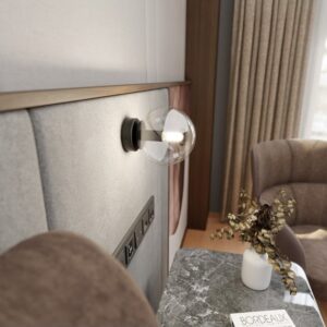Applique Murale ROSSI K1 BL Transparente Élégance Minimaliste