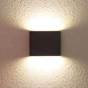 Applique murale SAPRI haut/bas LED 6W 4000K IP54 - noir