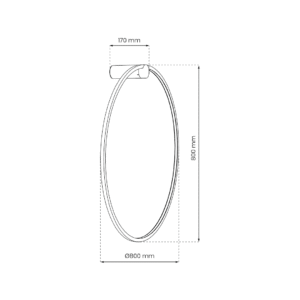 Applique murale Saturne Or 46W LED