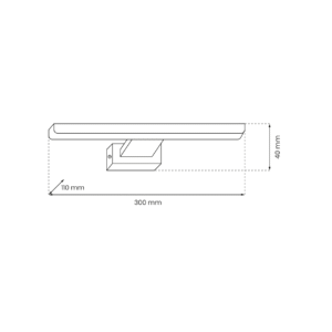 Applique murale SHINE CHROME 30 cm LED 7W