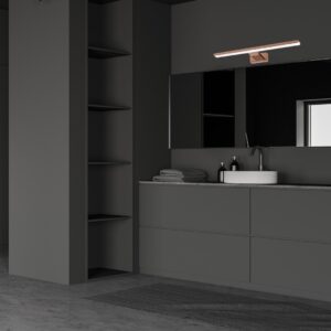 Applique murale SHINE couleur or rose 60 cm 13,8W LED