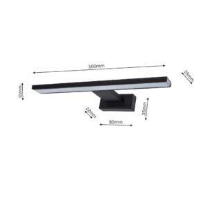 Applique murale SHINE NOIRE 30cm 7W LED