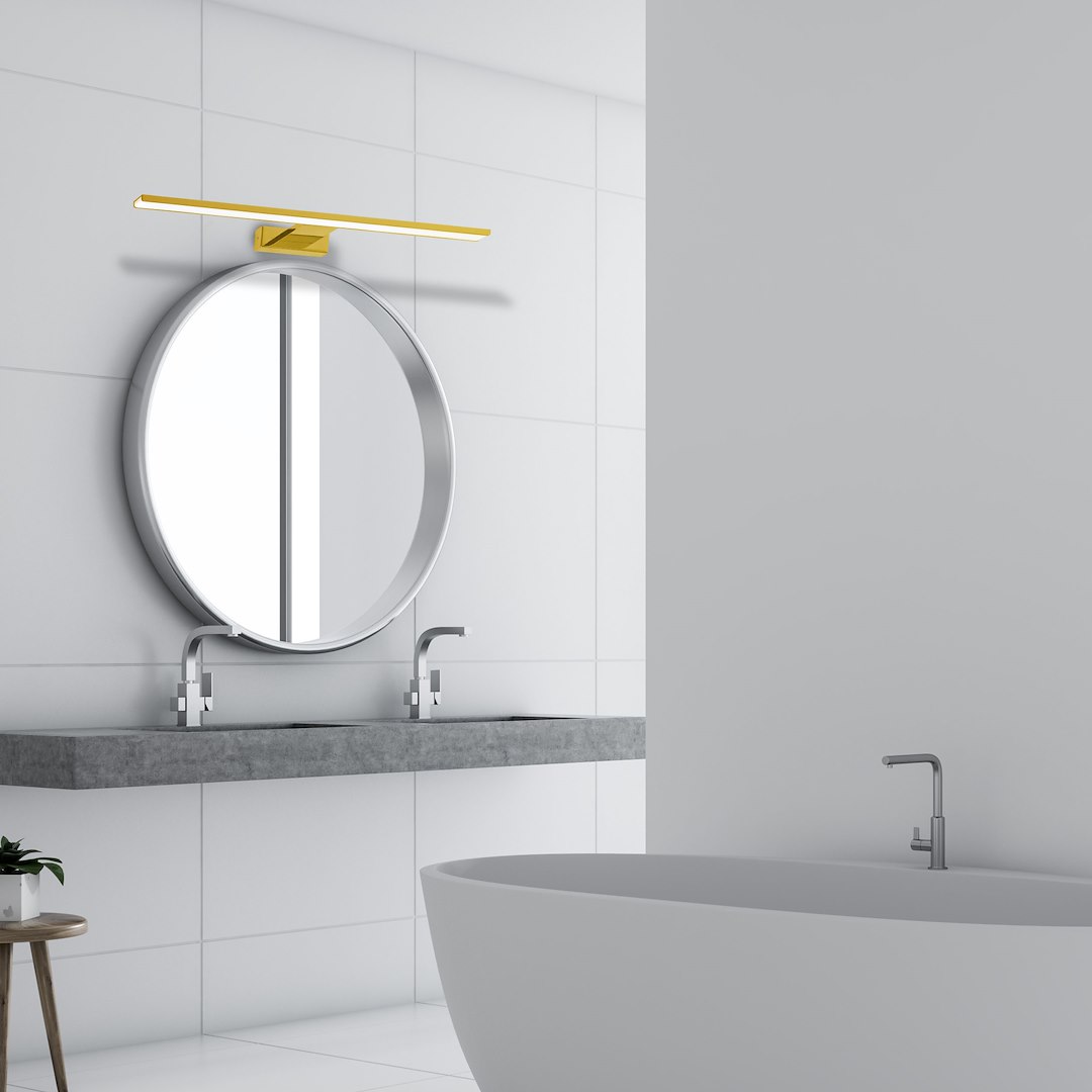 Applique salle de bain SHINE OR 60 cm LED 13,8 W IP44 miroir 4000 K Applique murale SHINE OR 60cm 13,8W LED