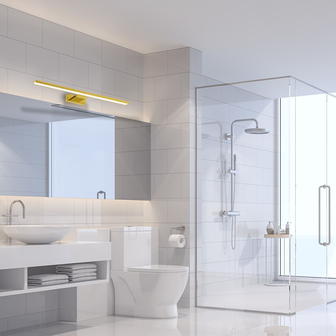 Applique salle de bain SHINE OR 60 cm LED 13,8 W IP44 miroir 4000 K Applique murale SHINE OR 60cm 13,8W LED