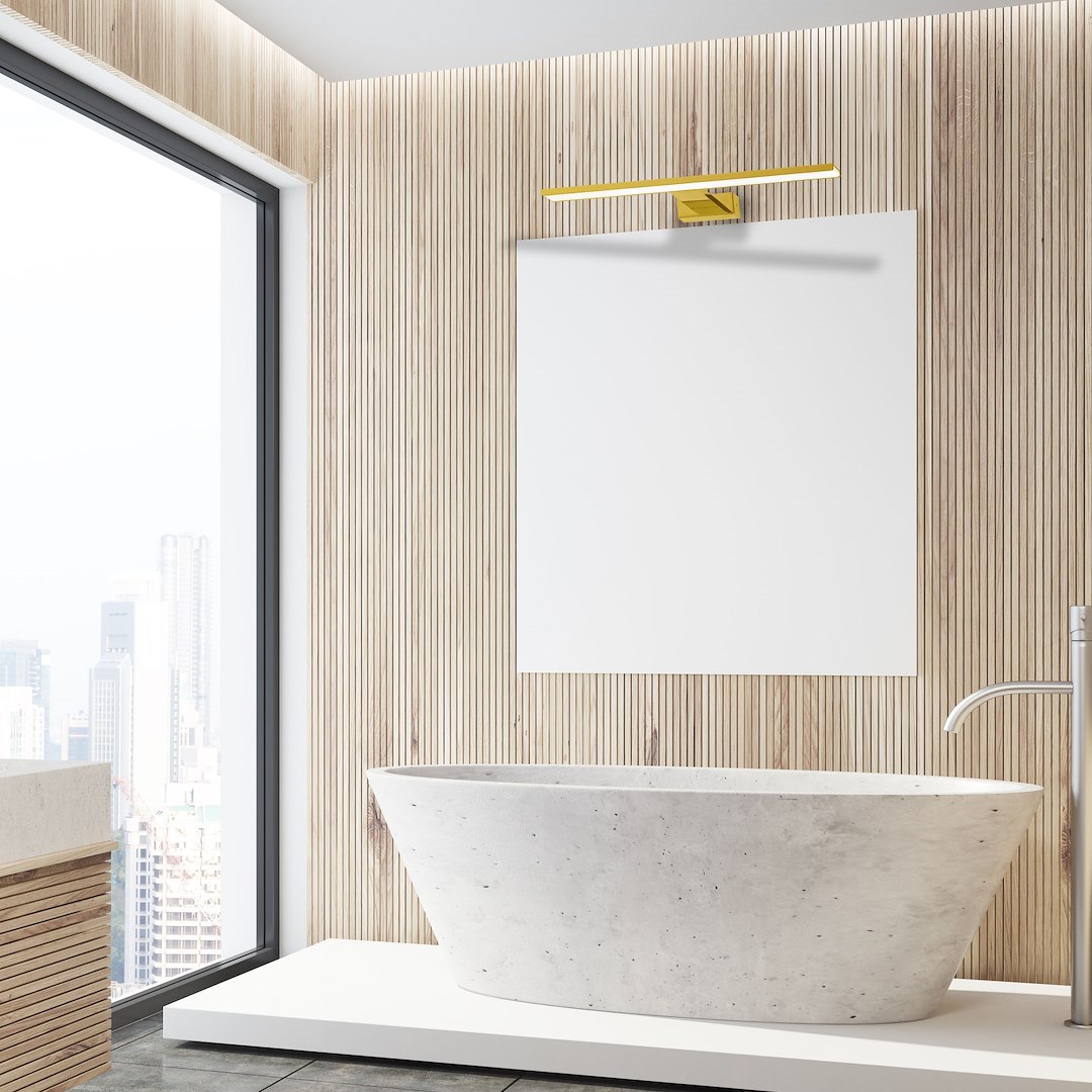 Applique salle de bain SHINE OR 60 cm LED 13,8 W IP44 miroir 4000 K Applique murale SHINE OR 60cm 13,8W LED