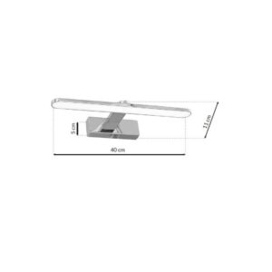 Applique murale SPLASH CHROME 40cm 8W LED