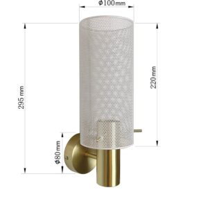 Applique murale TIRANA E27 - blanc/doré