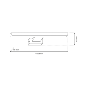 Applique Shine 60cm 13,8W LED Blanc