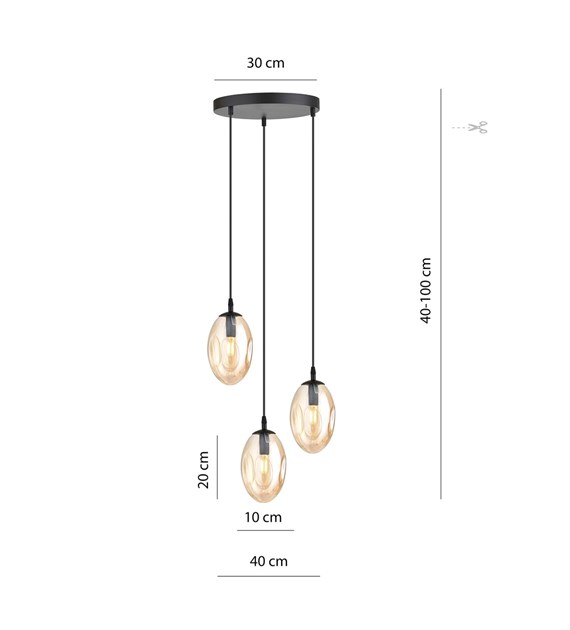 Plafonnier ASTRAL 3 Premium miel 3 sources fabrication polonaise ASTRAL 3 BL PREMIUM MIODOWY peut être traduit par "ASTRAL 3 BL PREMIUM MIEL