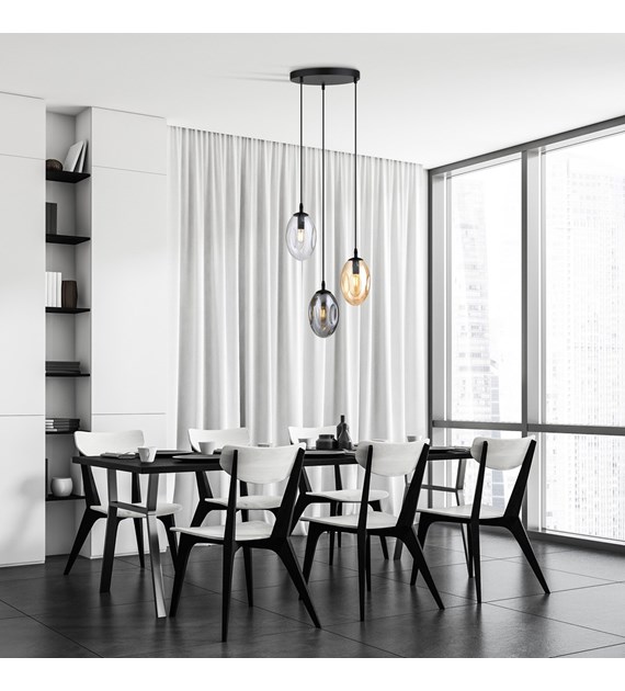Plafonnier ASTRAL 3 feux design, haute qualité, fabriqué en Pologne ASTRAL 3 BL PREMIUM MIX