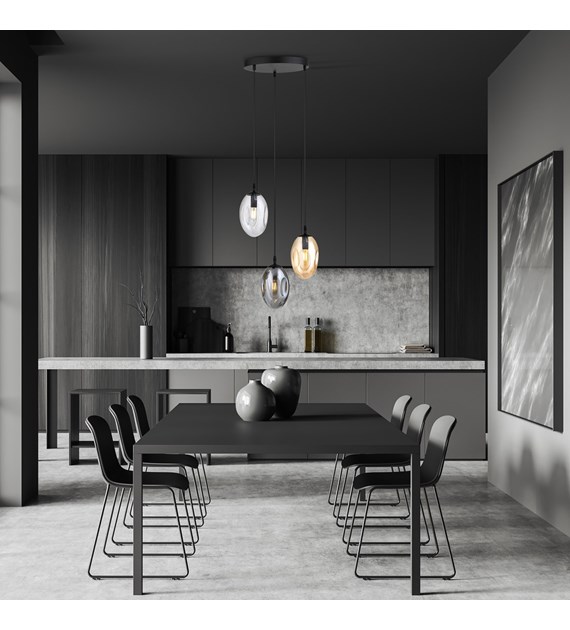 Plafonnier ASTRAL 3 feux design, haute qualité, fabriqué en Pologne ASTRAL 3 BL PREMIUM MIX