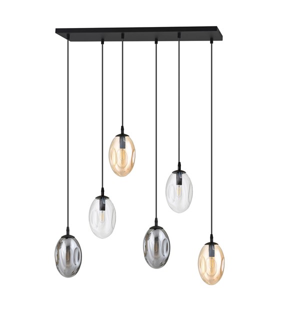 Plafonnier ASTRAL 6 sources, design aérodynamique, origine Pologne ASTRAL 6 BL MIX