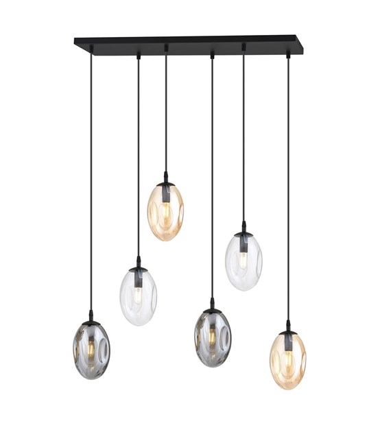 Plafonnier ASTRAL 6 sources, design aérodynamique, origine Pologne ASTRAL 6 BL MIX