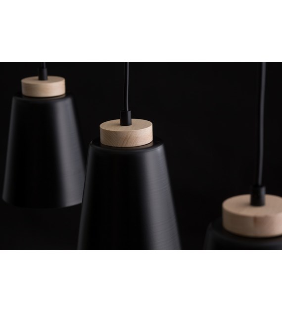 ATLAS 3 NOIR: plafonnier design scandinave à 3 sources lumineuses ATLAS 3 NOIR