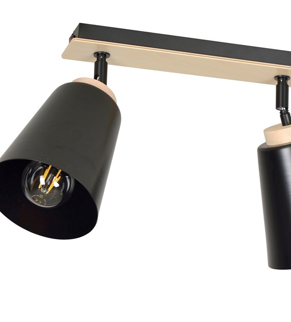 ATLAS 3 NOIR: plafonnier design scandinave à 3 sources lumineuses ATLAS 3 NOIR