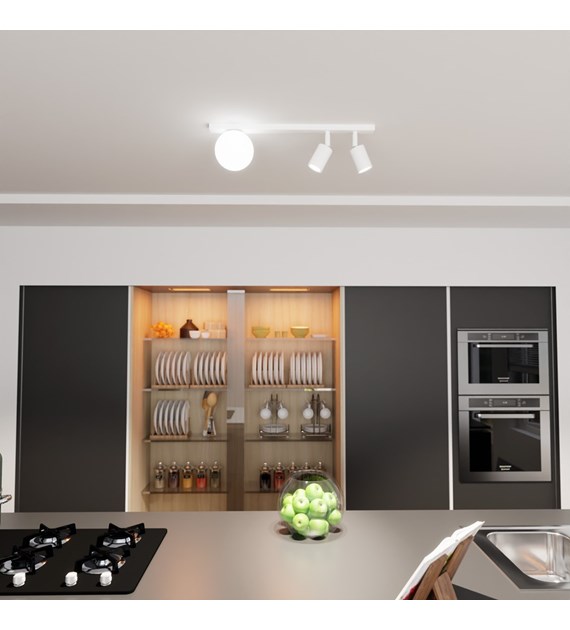 Plafonnier design Baster 3 Blanc - minimaliste, fonctionnel BASTER 3 BLANC