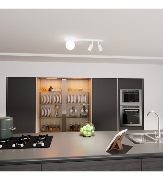 Plafonnier design Baster 3 Blanc - minimaliste, fonctionnel BASTER 3 BLANC