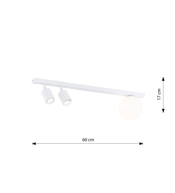 Plafonnier design Baster 3 Blanc - minimaliste, fonctionnel BASTER 3 BLANC