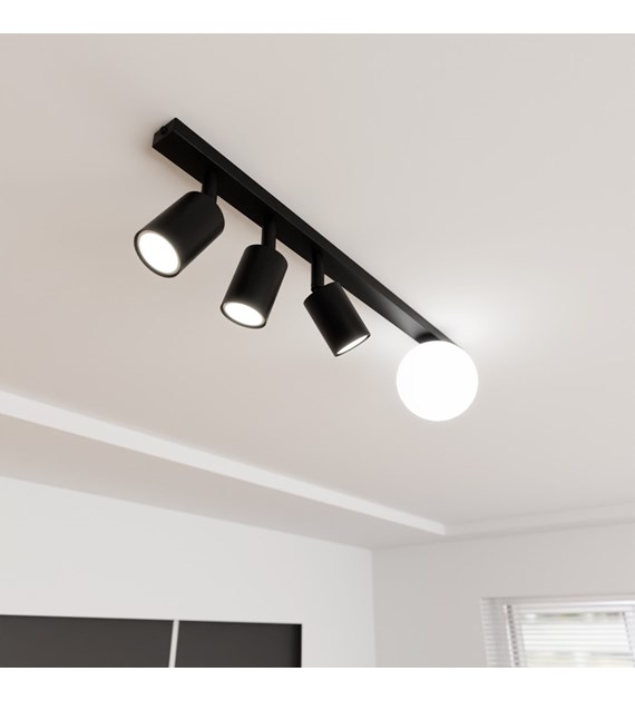 Plafonnier design Baster 4 noir – minimalisme fonctionnel BASTER 4 NOIR